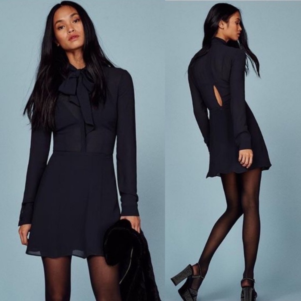 Reformation Fox Mini Dress Navy